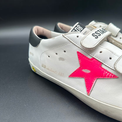 Golden Goose Old-School - Blanc Noir Rose J013