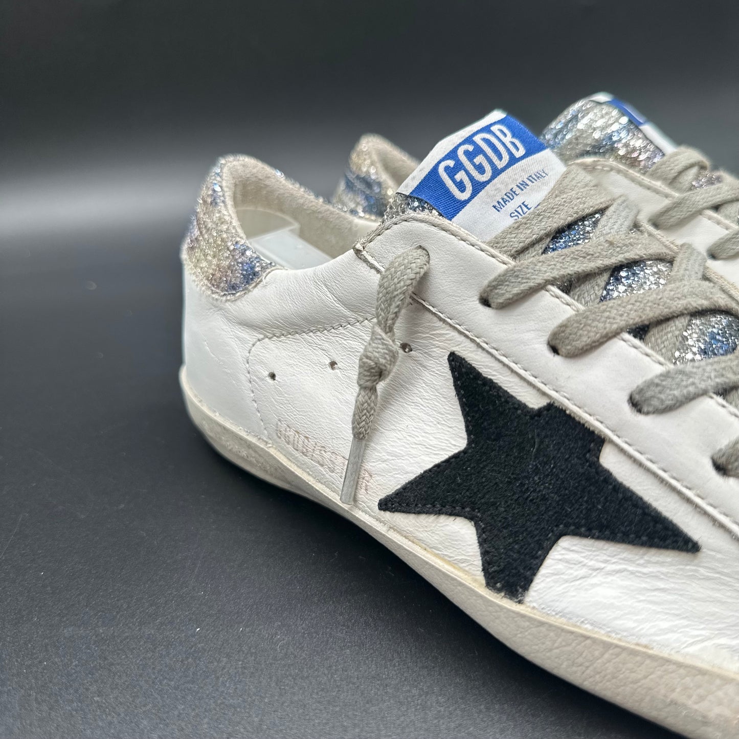 Golden Goose Superstar - Blanc Noir Paillettes C1141