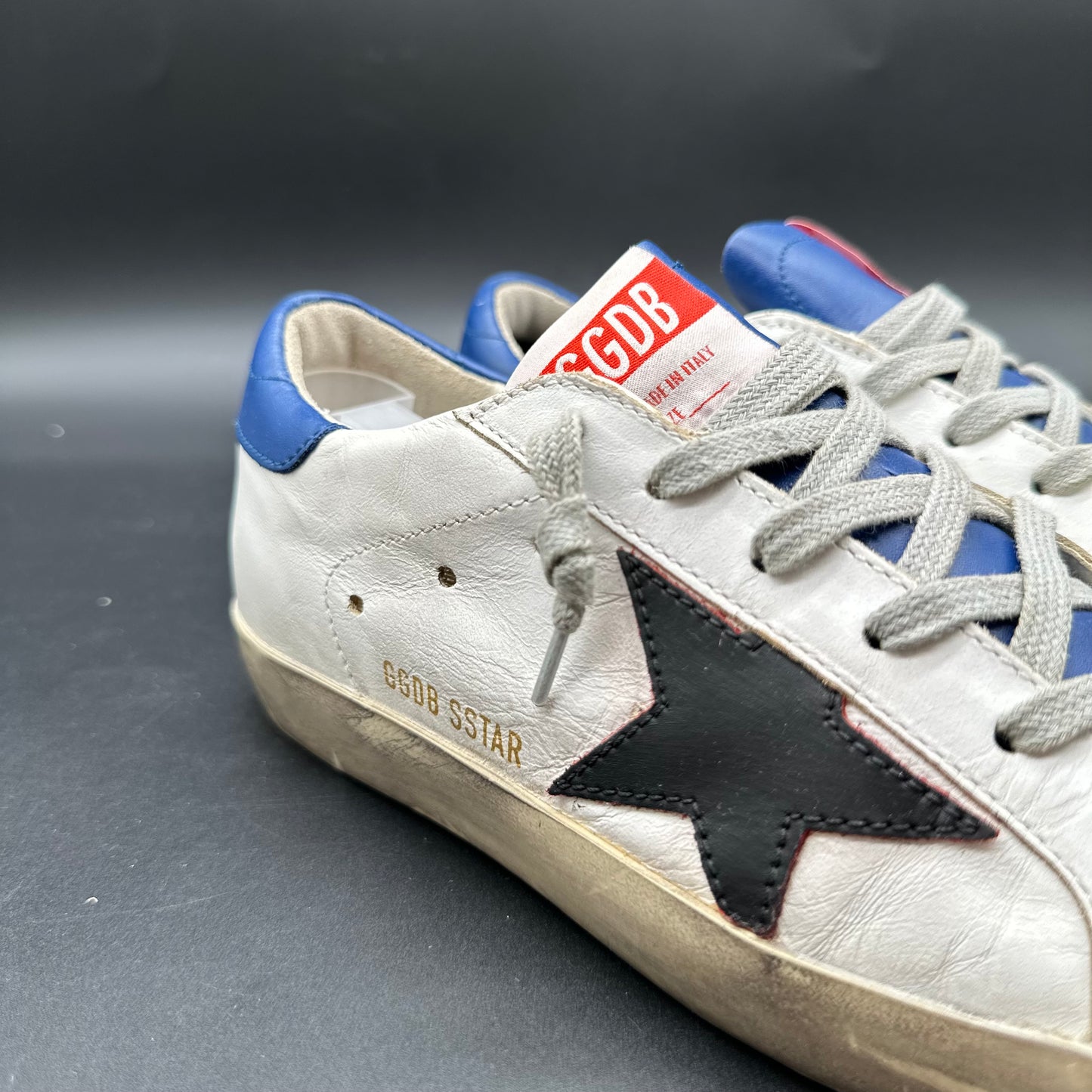 Golden Goose Superstar - Blanc Bleu Noir C1428