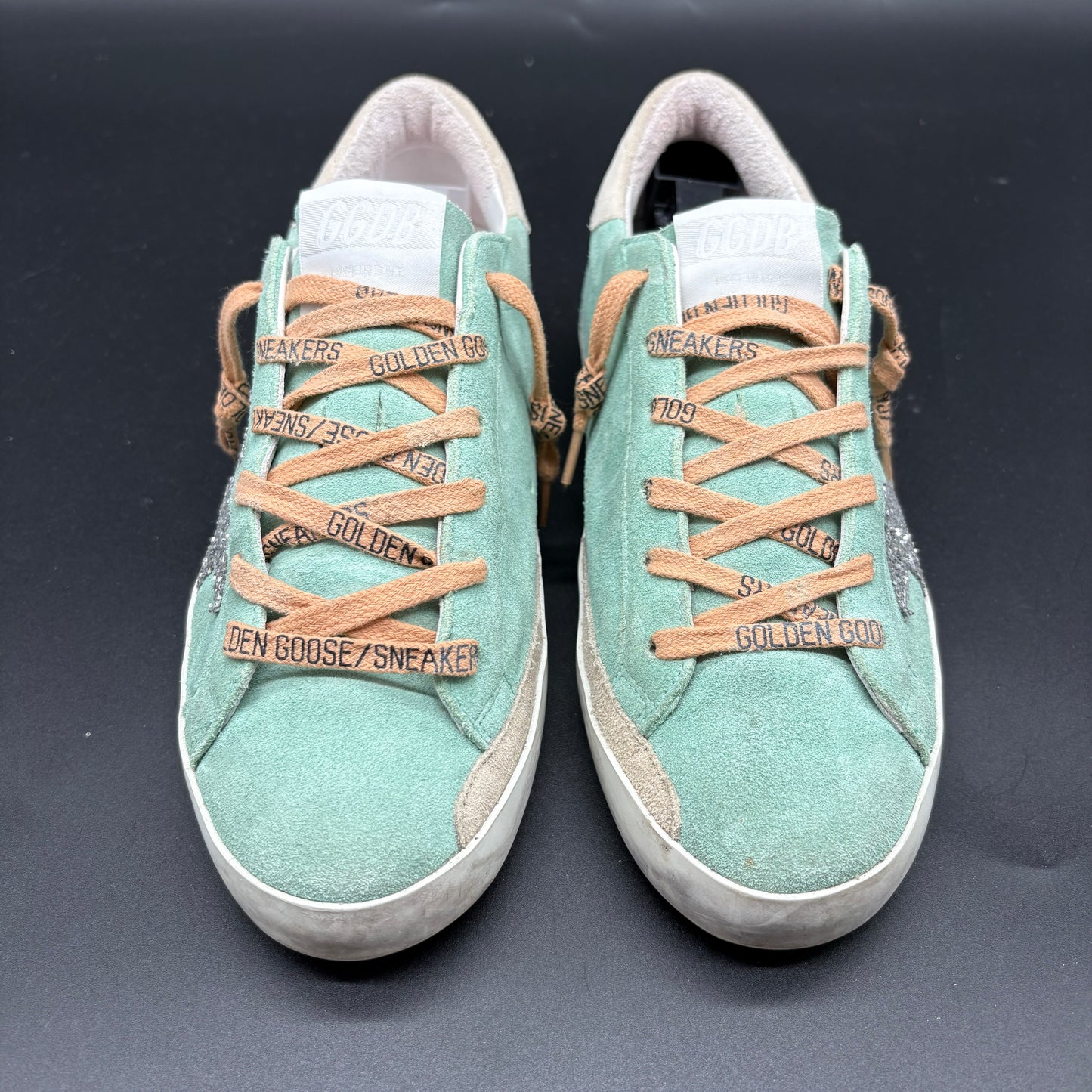 Golden Goose Superstar - Paillette Argent Vert Orange K34