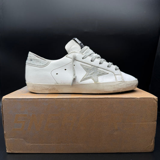 Golden Goose Superstar - Blanc Paillette Argenté