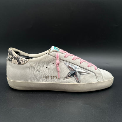 Golden Goose Superstar - Beige Rose Argent Croco C1418