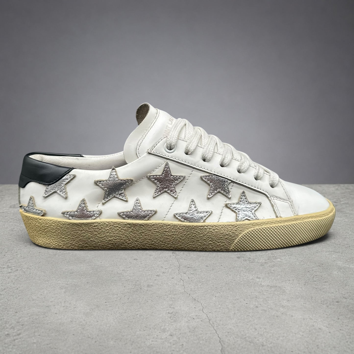 Saint Laurent Court - Blanc Noir Argent C1206