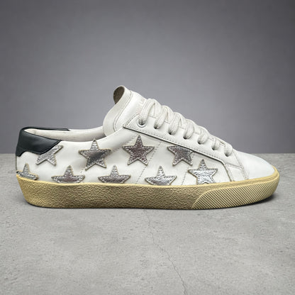 Saint Laurent Court - Blanc Noir Argent C1206