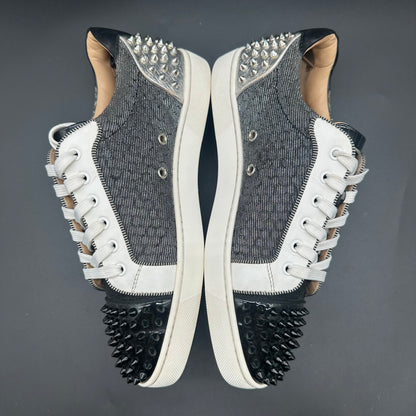 Louboutin Junior Spikes - Noir Argent C1128