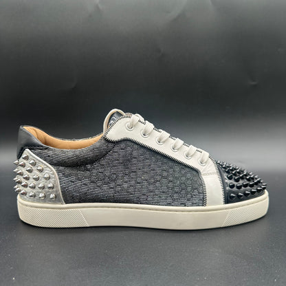 Louboutin Junior Spikes - Noir Argent C1128
