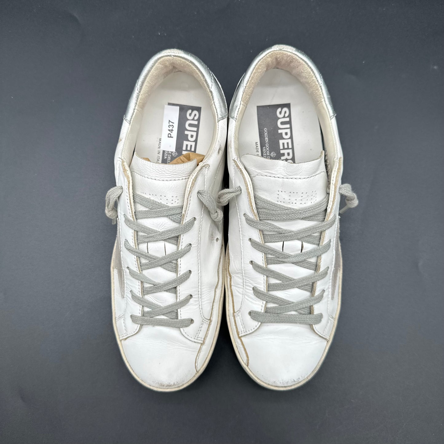 Golden Goose Superstar - Blanc Beige Argent P437