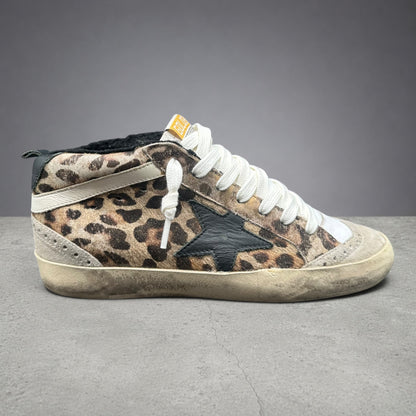 Golden Goose Midstar - Noir Léopard Beige C1218