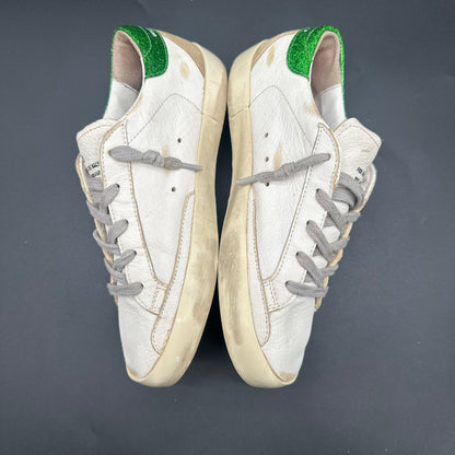 Golden Goose Superstar - Blanc Vert Paillettes C1183
