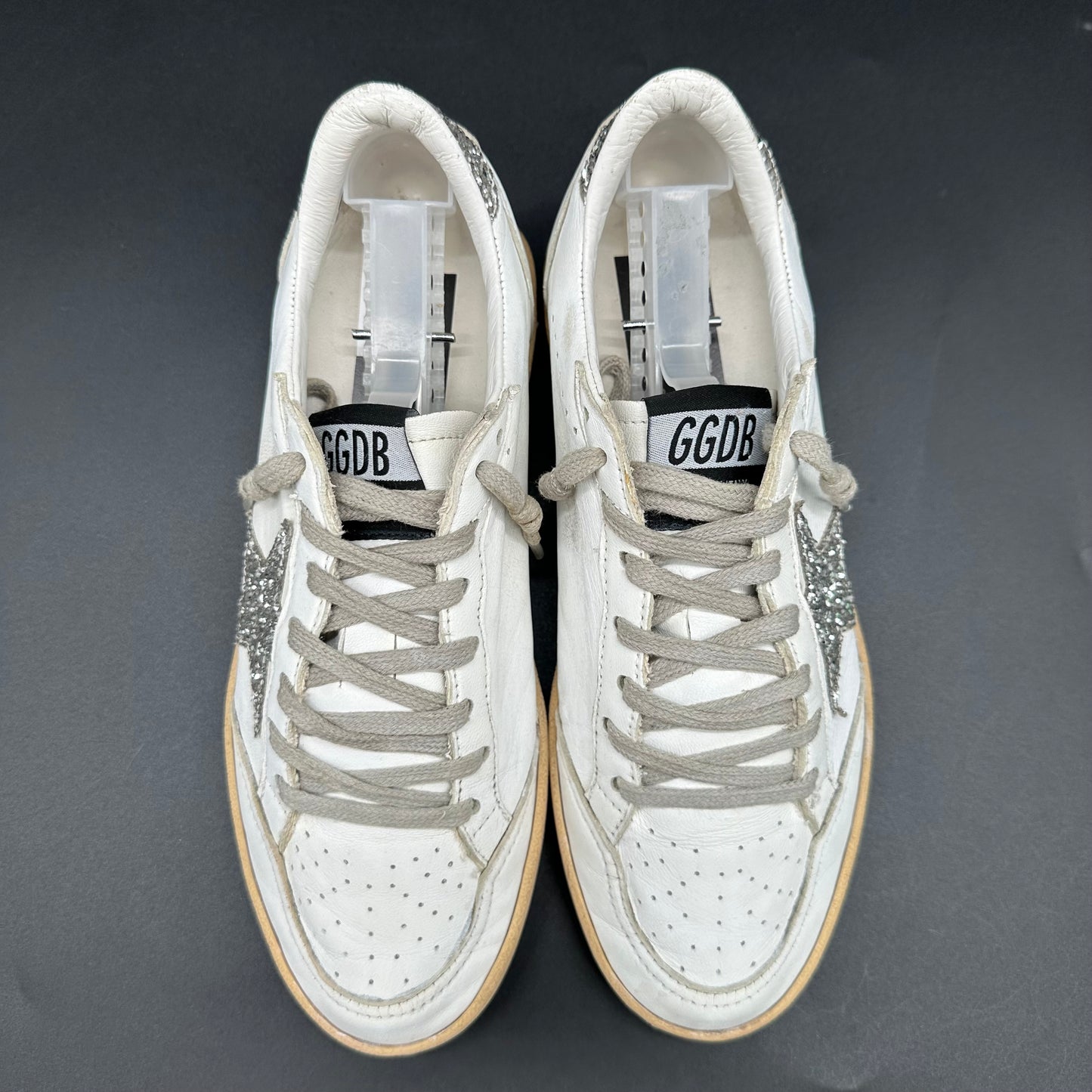 Golden Goose Ballstar - Blanc Argent Paillettes C1289
