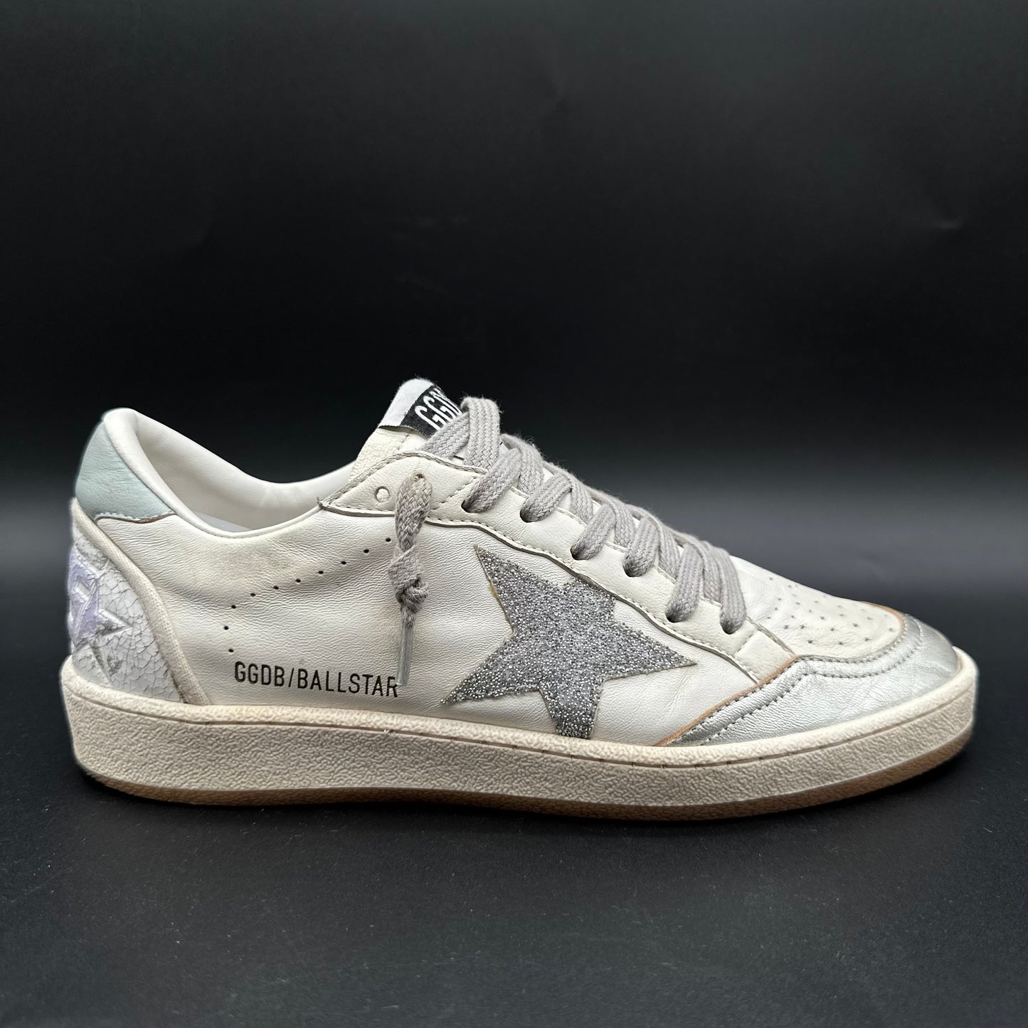 Golden Goose Ballstar - Blanc Rose Argent Crystal C1443