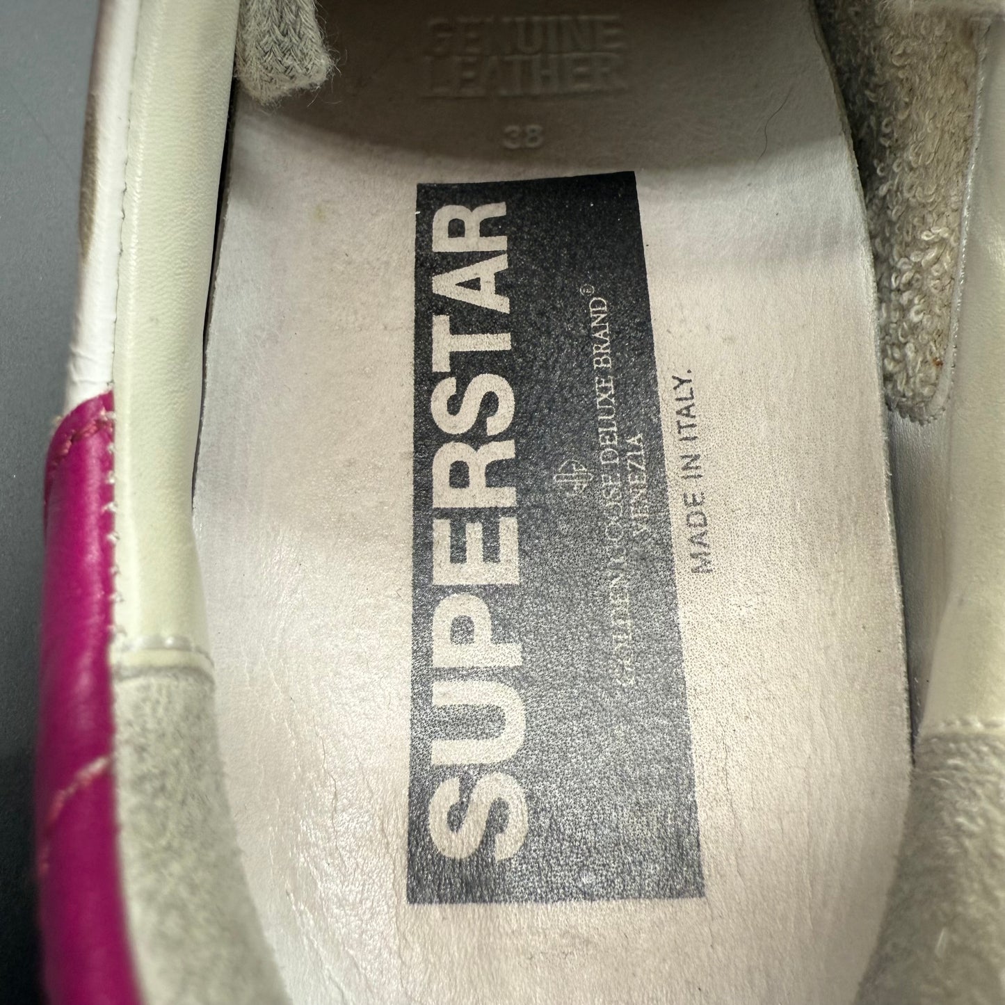 Golden Goose Superstar - Blanc Rose Paillette Noir