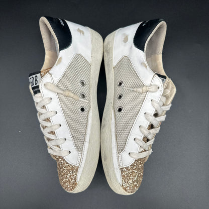 Golden Goose Superstar - Blanc Noir Paillettes C1224