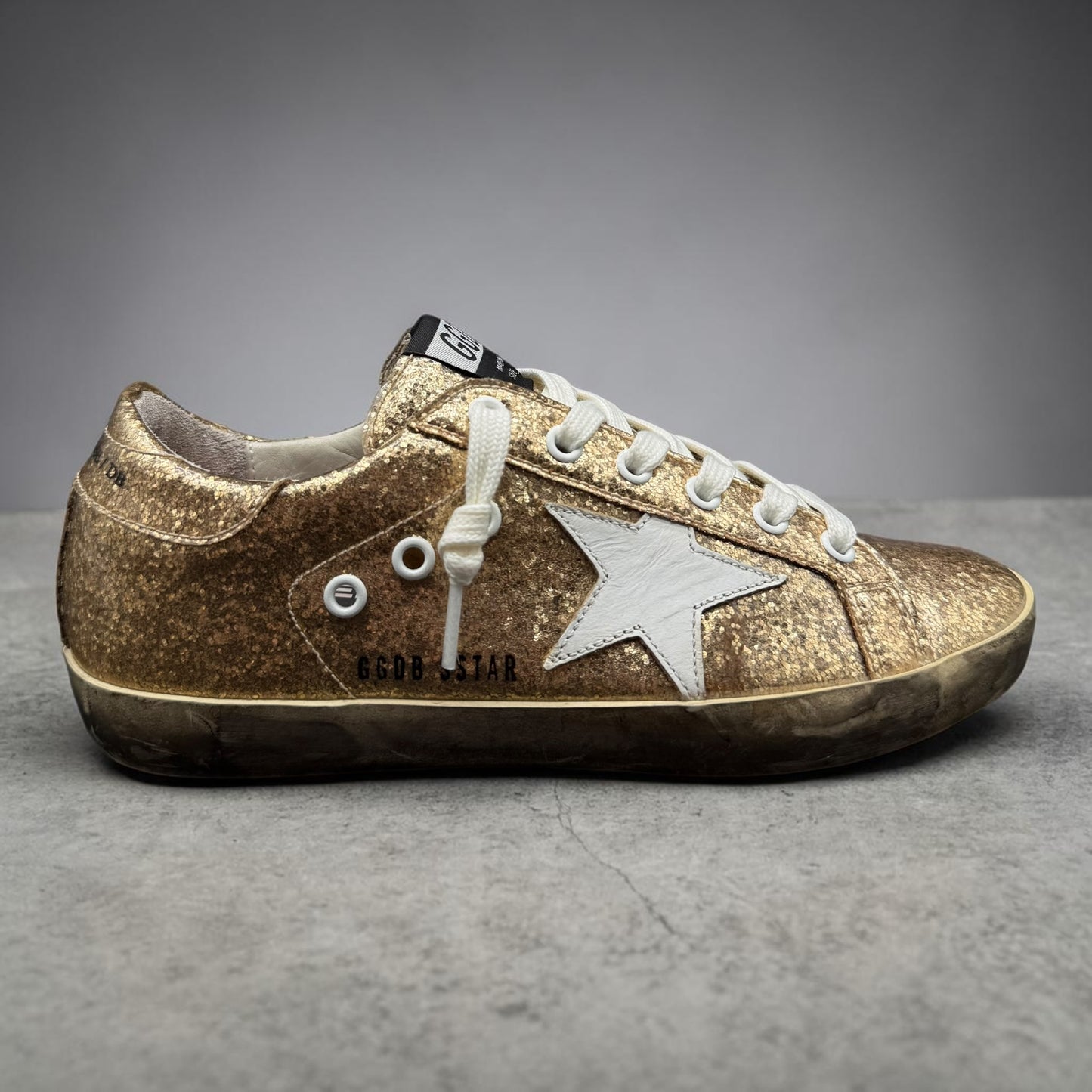 Golden Goose Superstar - Blanc Or Paillettes C906