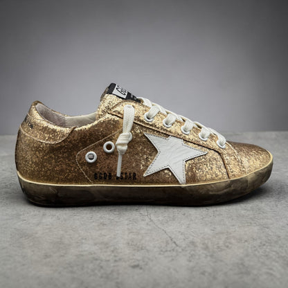 Golden Goose Superstar - Blanc Or Paillettes C906
