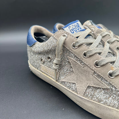 Golden Goose Superstar - Argent Paillettes Bleu C1263