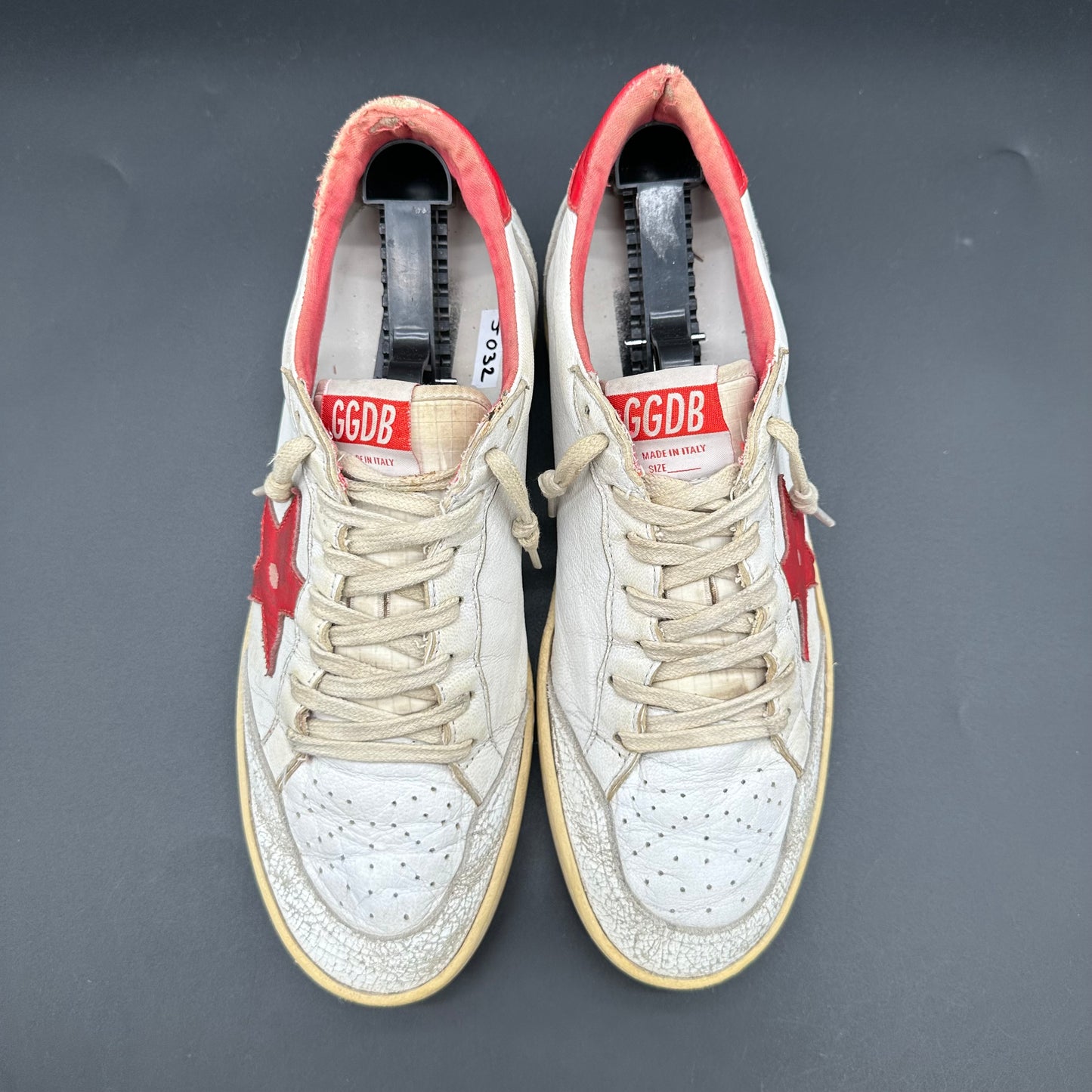 Golden Goose Ballstar - Blanc Rouge J032