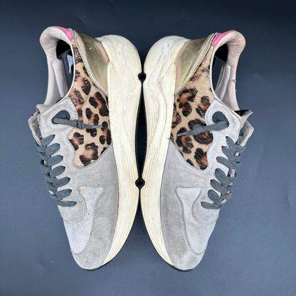 Golden Goose Running - Léopard Beige Rose Or J020