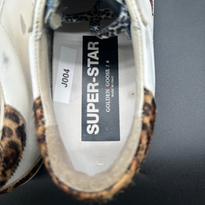 Golden Goose Superstar - Blanc Rouge Léopard Jean J004