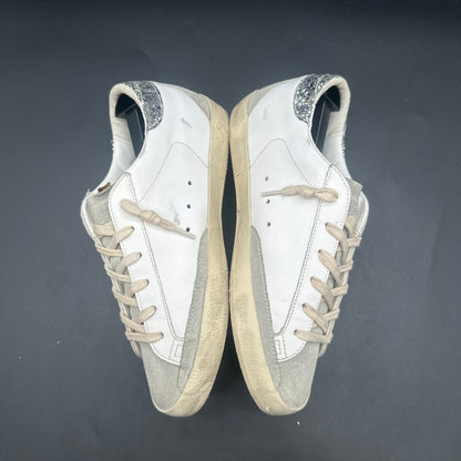 Golden Goose Superstar - Blanc Beige Argent Paillettes C1413