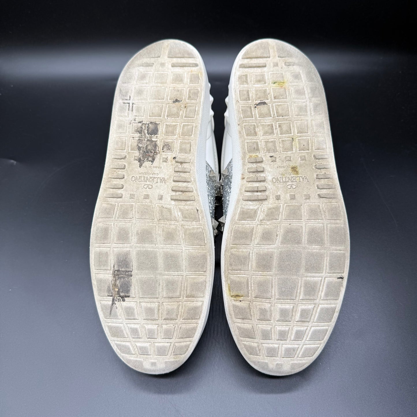 Valentino Open - Blanc Paillette Argenté