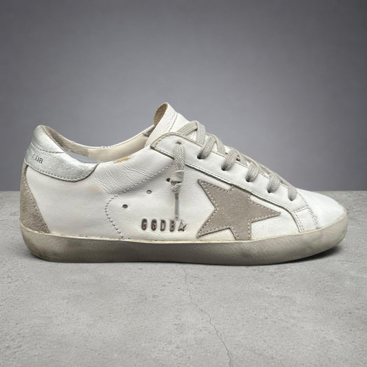 Golden Goose Superstar - Blanc Beige Argent C1255