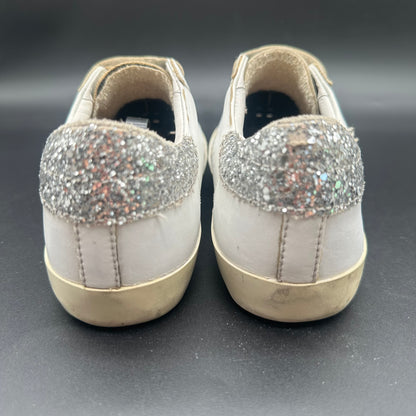 Golden Goose Old-School - Blanc Noir Léopard Paillettes C1393