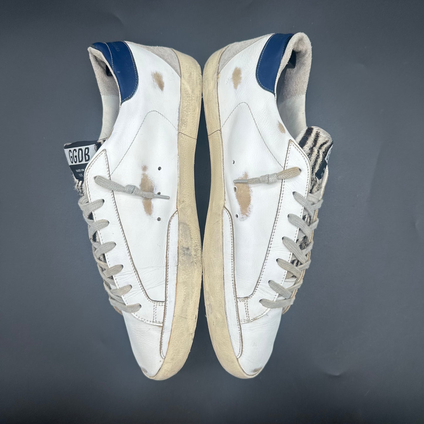 Golden Gooss Superstar - Blanc Bleu Zèbre C1363