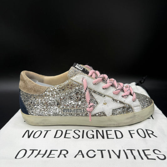 Golden Goose Superstar - Paillette Rose Argenté