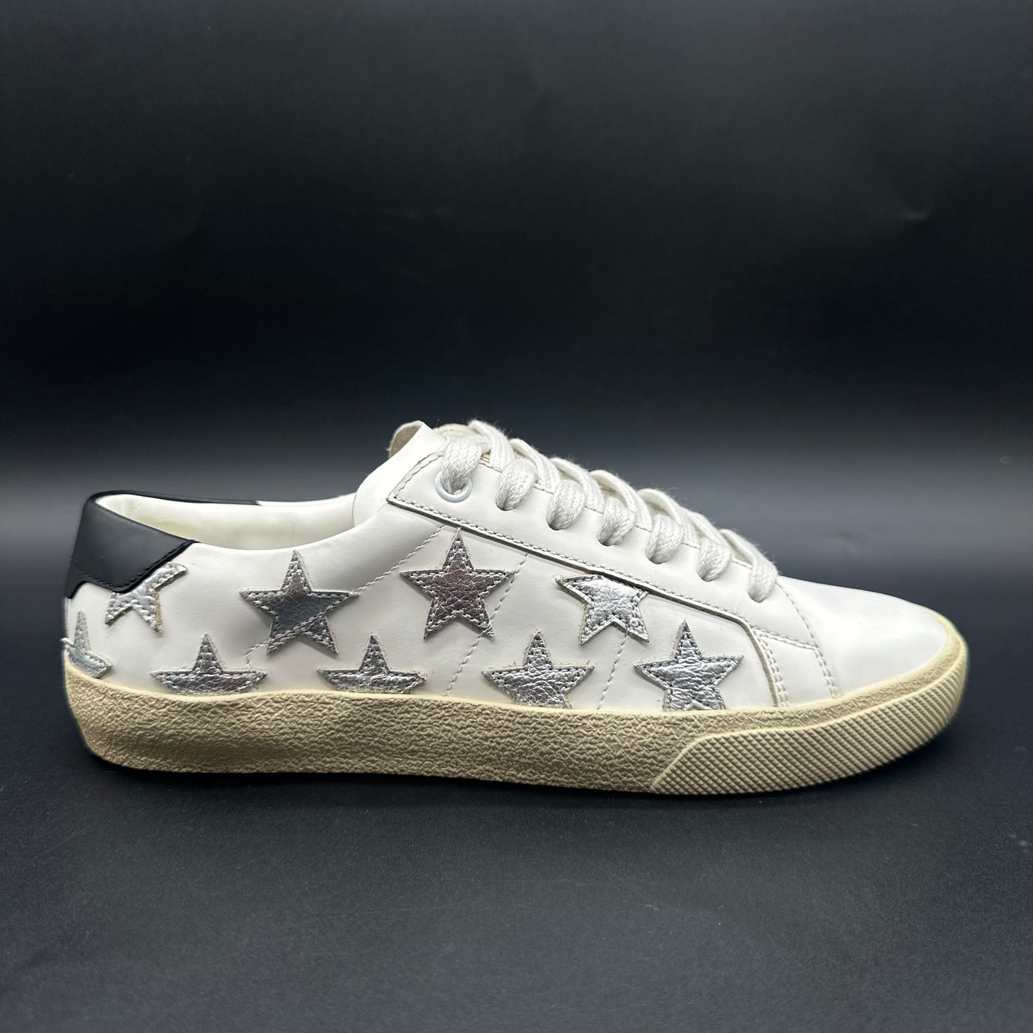 Saint Laurent Court - Blanc Noir Argent C1436