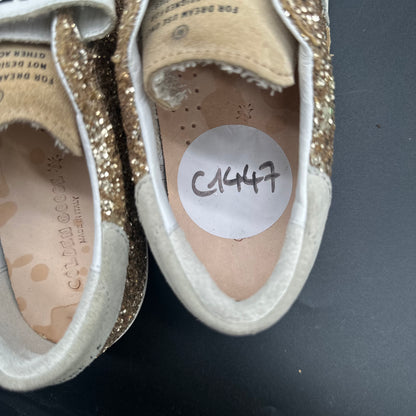 Golden Goose Old-School  - Blanc Beige Or Paillettes C1447