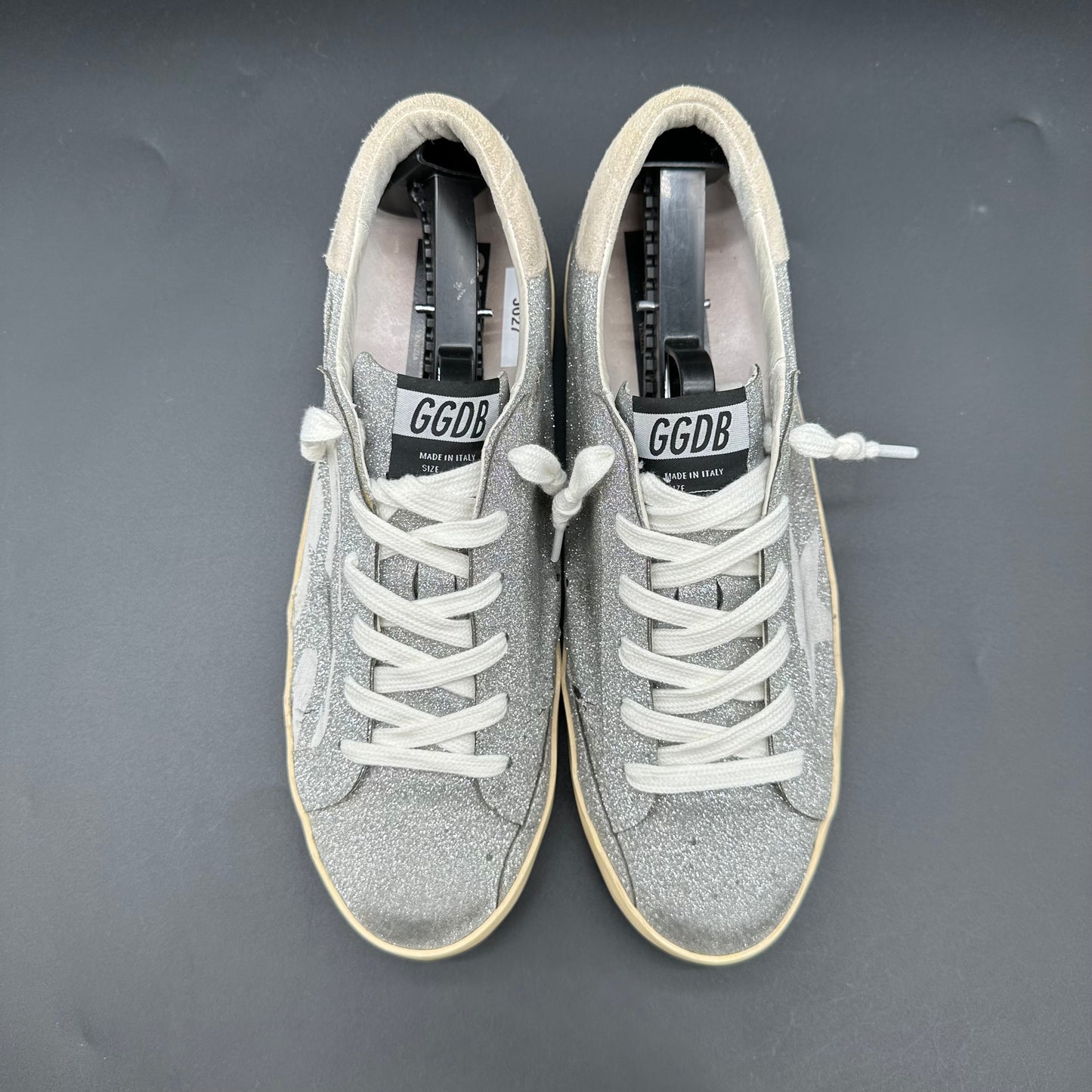 Golden Goose Superstar - Blanc Argent Paillettes J027