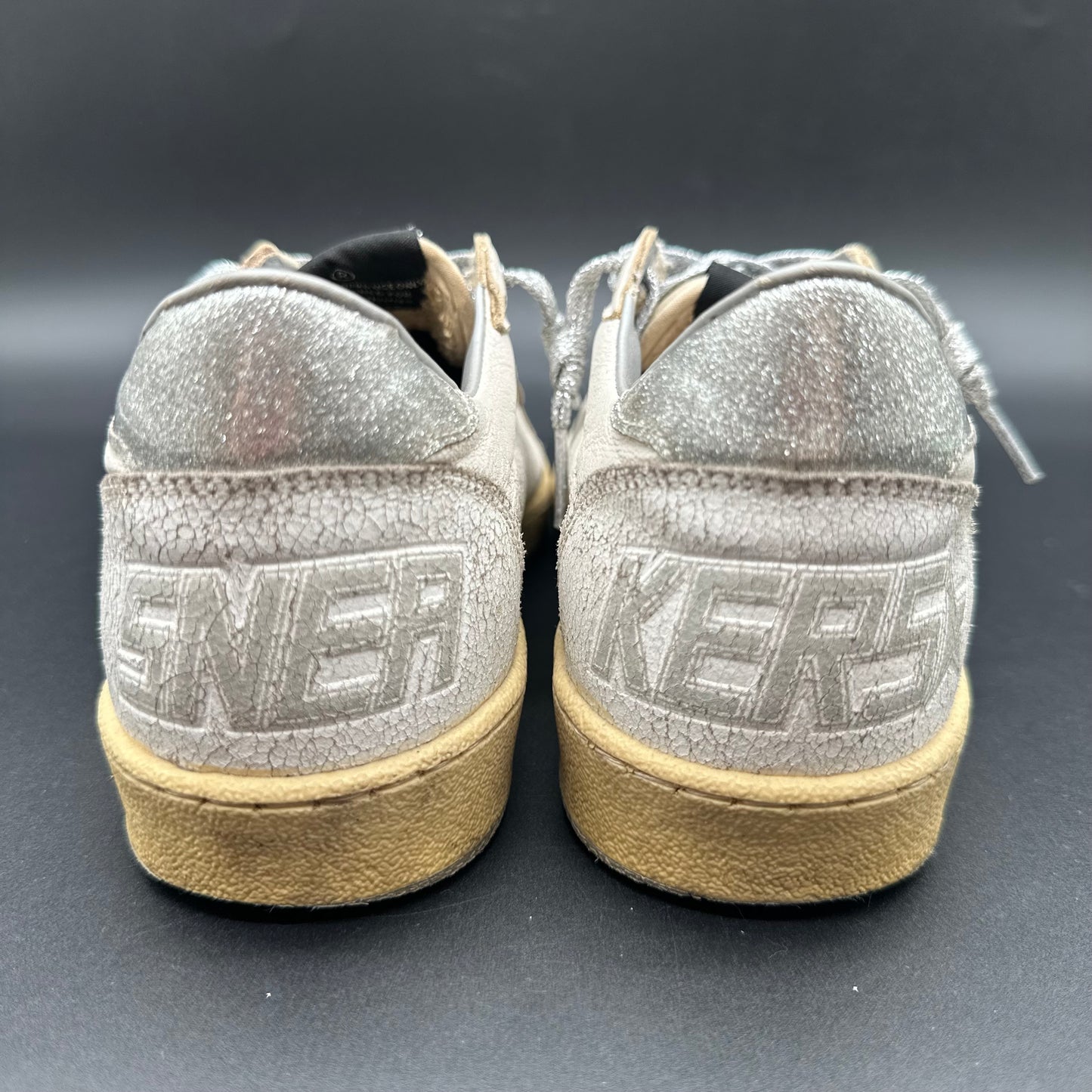 Golden Goose Ballstar - Blanc Argent Paillettes C1306