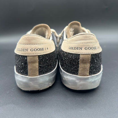 Golden Goose Superstar - Beige Noir Paillettes J012
