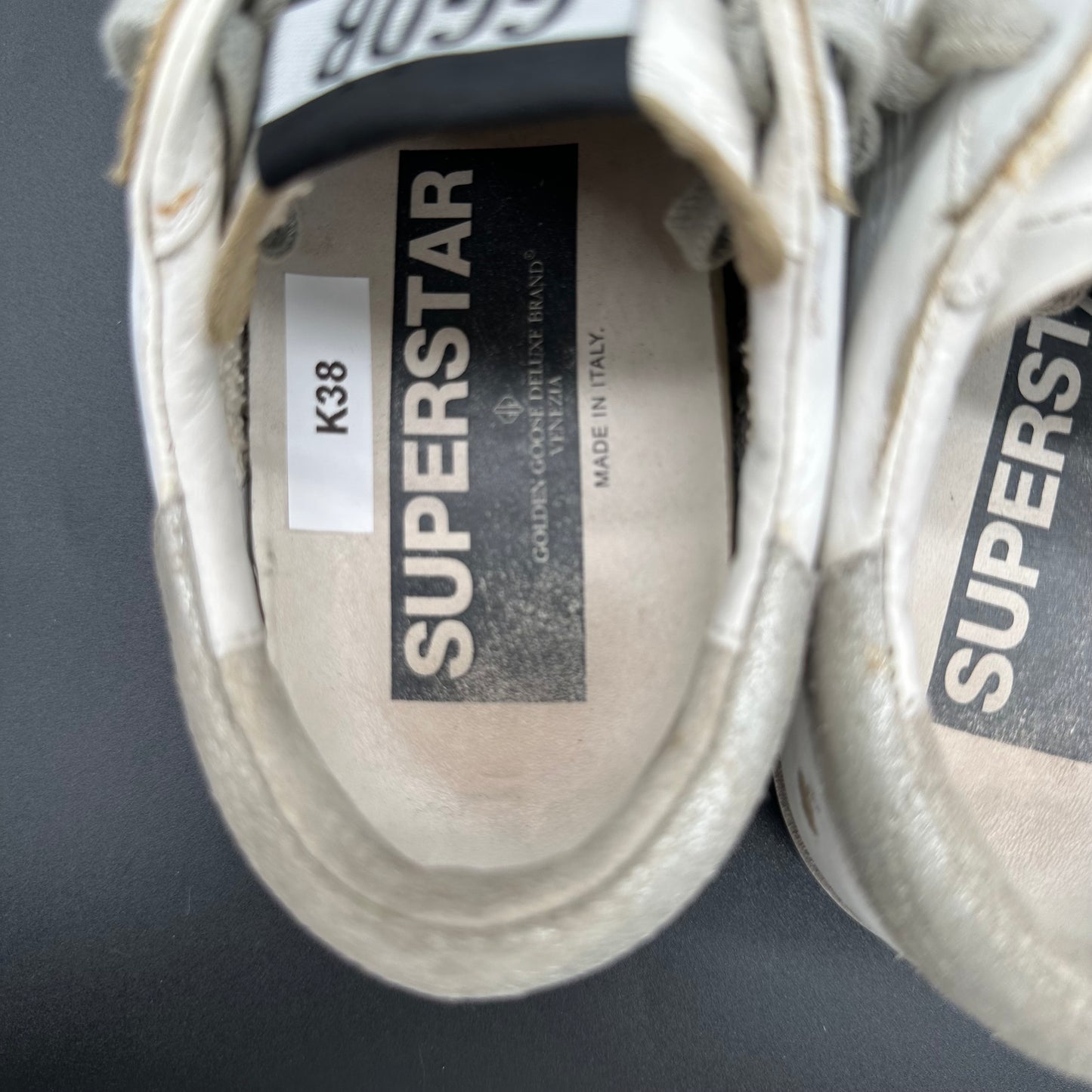 Golden Goose Superstar - Blanc Argent K38