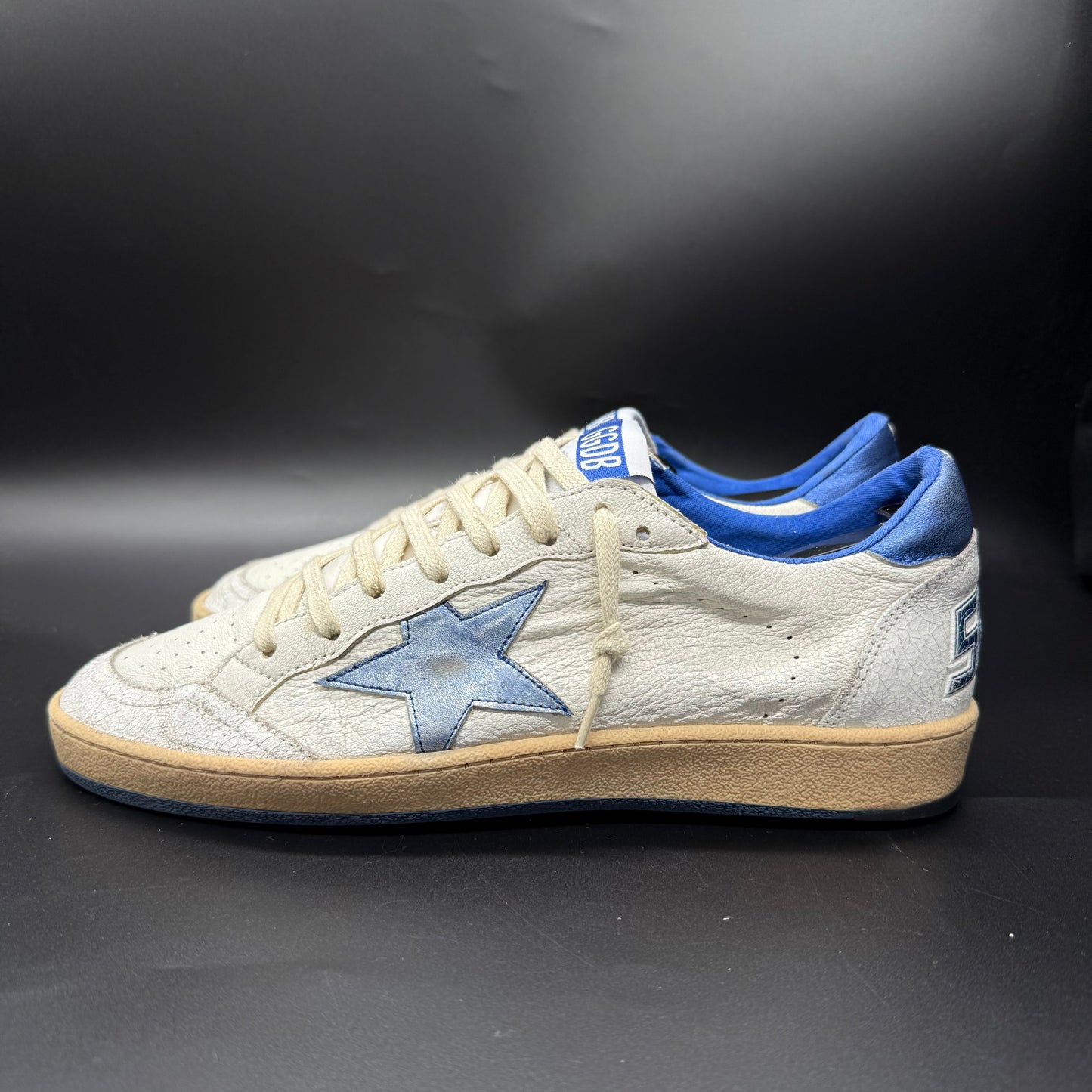 Golden Goose Ballstar - Blanc/Bleu  ◼️