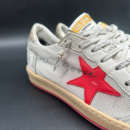 Golden Goose Ballstar - Blanc Beige Rouge C1319