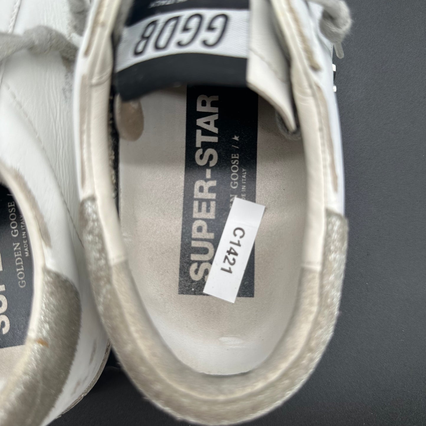 Golden Goose Superstar - Blanc Argent C1421