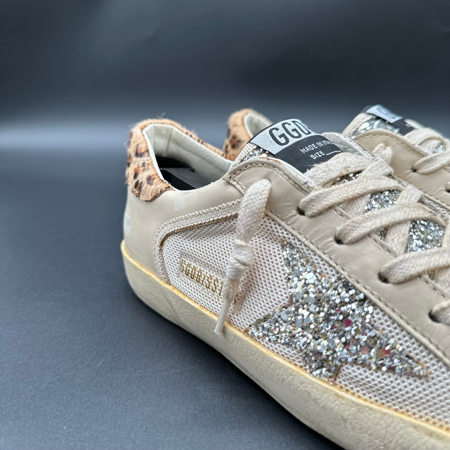 Golden Goose Superstar - Beige Léopard Paillettes C1352