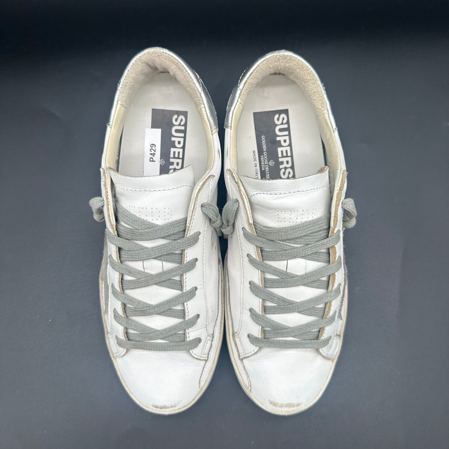 Golden Goose Superstar - Blanc Argent Beige P429