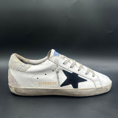 Golden Goose Superstar - Blanc Noir Paillettes C1118