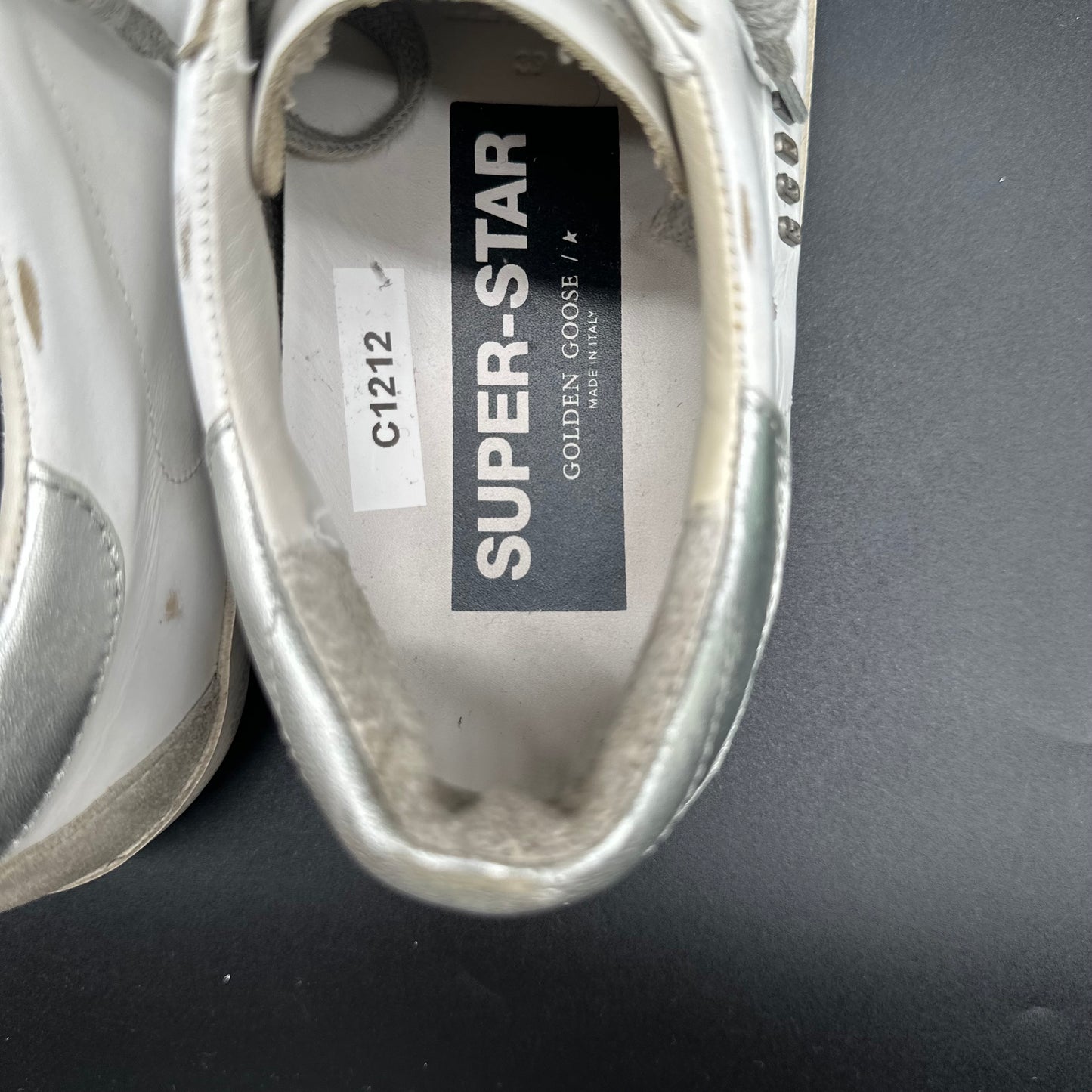 Golden Goose Superstar - Blanc Argent C1212