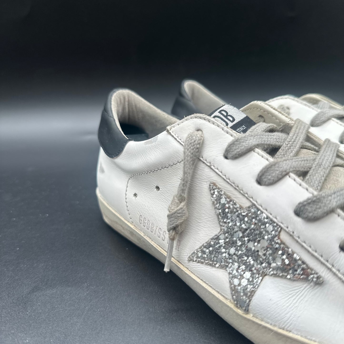 Golden Goose Superstar - Blanc Noir Paillettes C1308