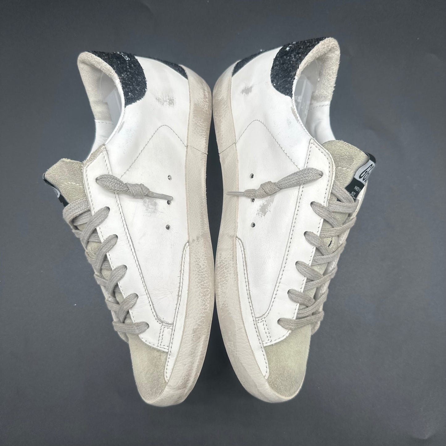 Golden Goose Superstar - Blanc Noir Or Paillettes P434