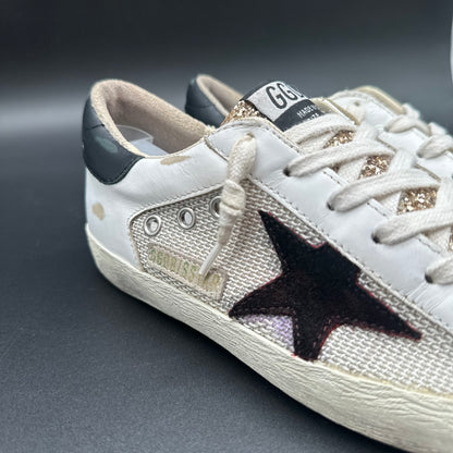 Golden Goose Superstar - Blanc Noir Paillettes C1224