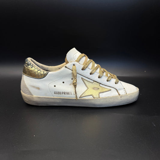 Golden Goose Superstar - Blanc/Or/Argent◼️