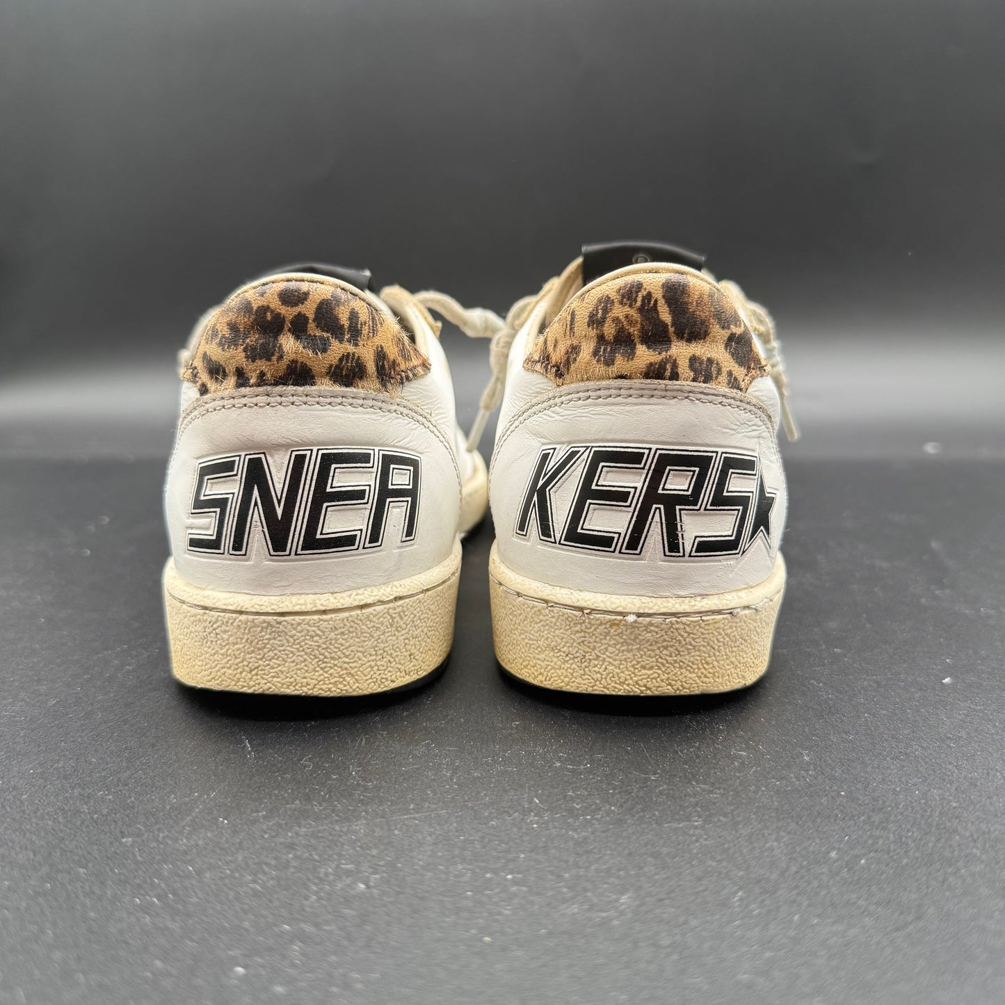 Golden Goose Ballstar - Blanc Noir Léopard J014