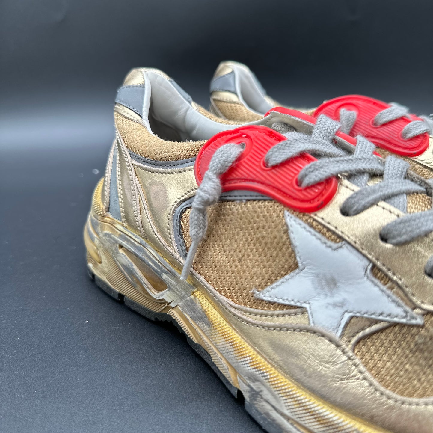 Golden Goose Dad-Star - Or Beige Rouge C1362