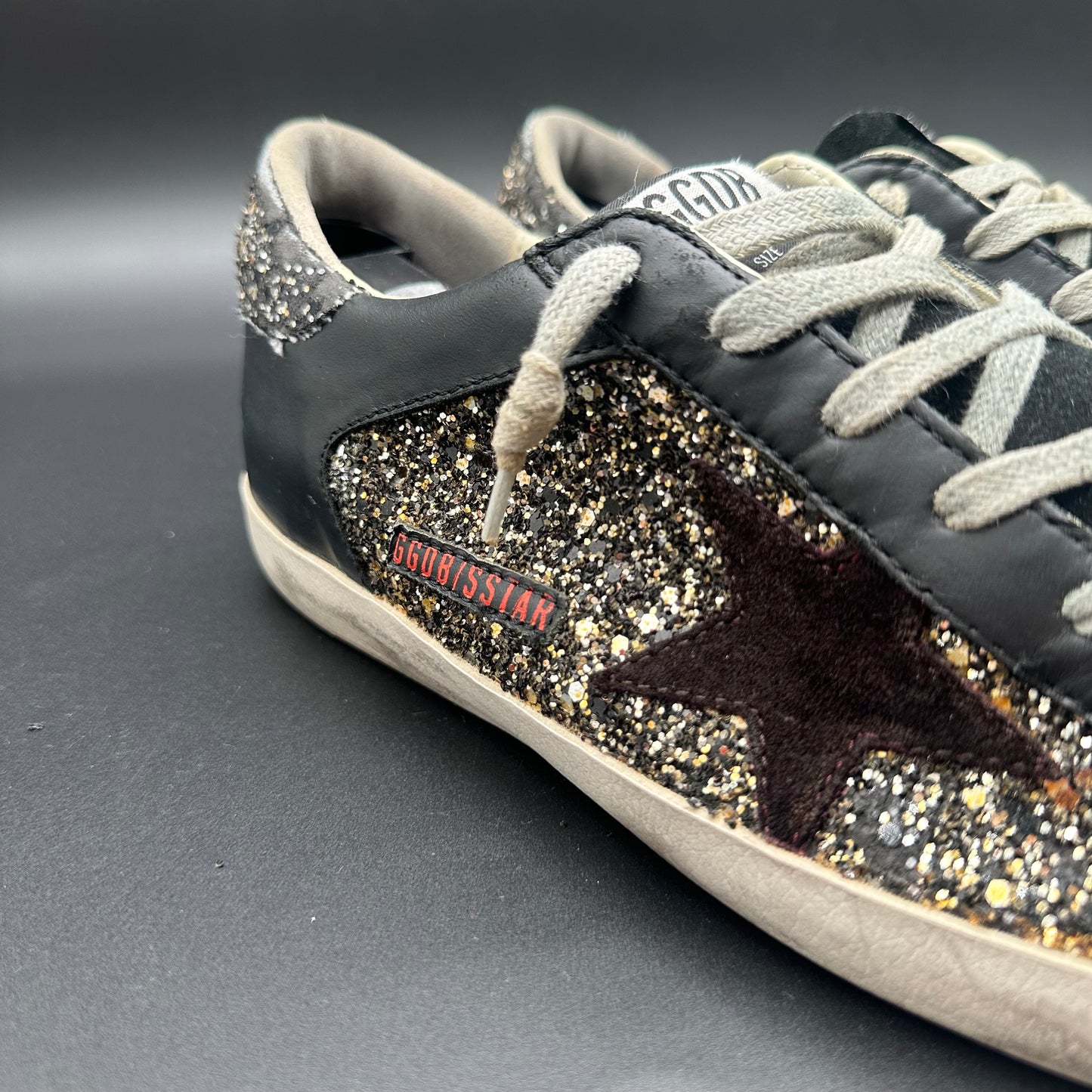 Golden Goose Superstar - Noir Paillettes J002