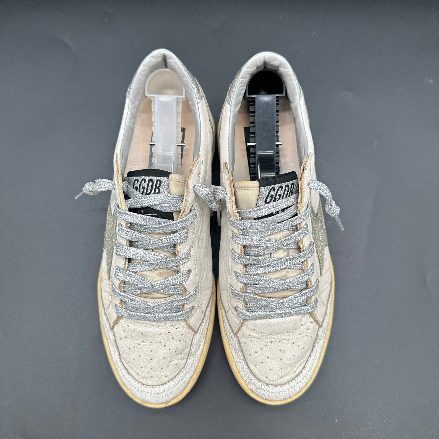 Golden Goose Ballstar - Blanc Argent Paillettes C1306